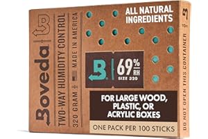 Boveda 69% Two-Way Humidity Control Pack For Large Wood Humidifier Boxes & Plastic or Electric Coolers – Size 320– Single – Moisture Absorber – Humidifier Pack – Individually Wrapped Hydration Packet