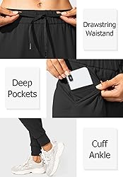 SANTINY Women's Joggers Pants Pockets Drawstring