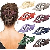 Sunolga 8PCS Flat Hair Clips for Women Matte Hair Claw Clips for Thick & Thin Hair No-Slip Hair Clips Strong Hold French Duckbill Styling Accessories