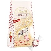 Lindt LINDOR Peppermint White Chocolate Candy Truffles, 8.5 oz. Bag