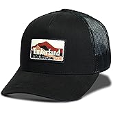 Timberland Mens Trucker Hat, Cotton Twill, Adjustable Mesh Back, Curved Brim