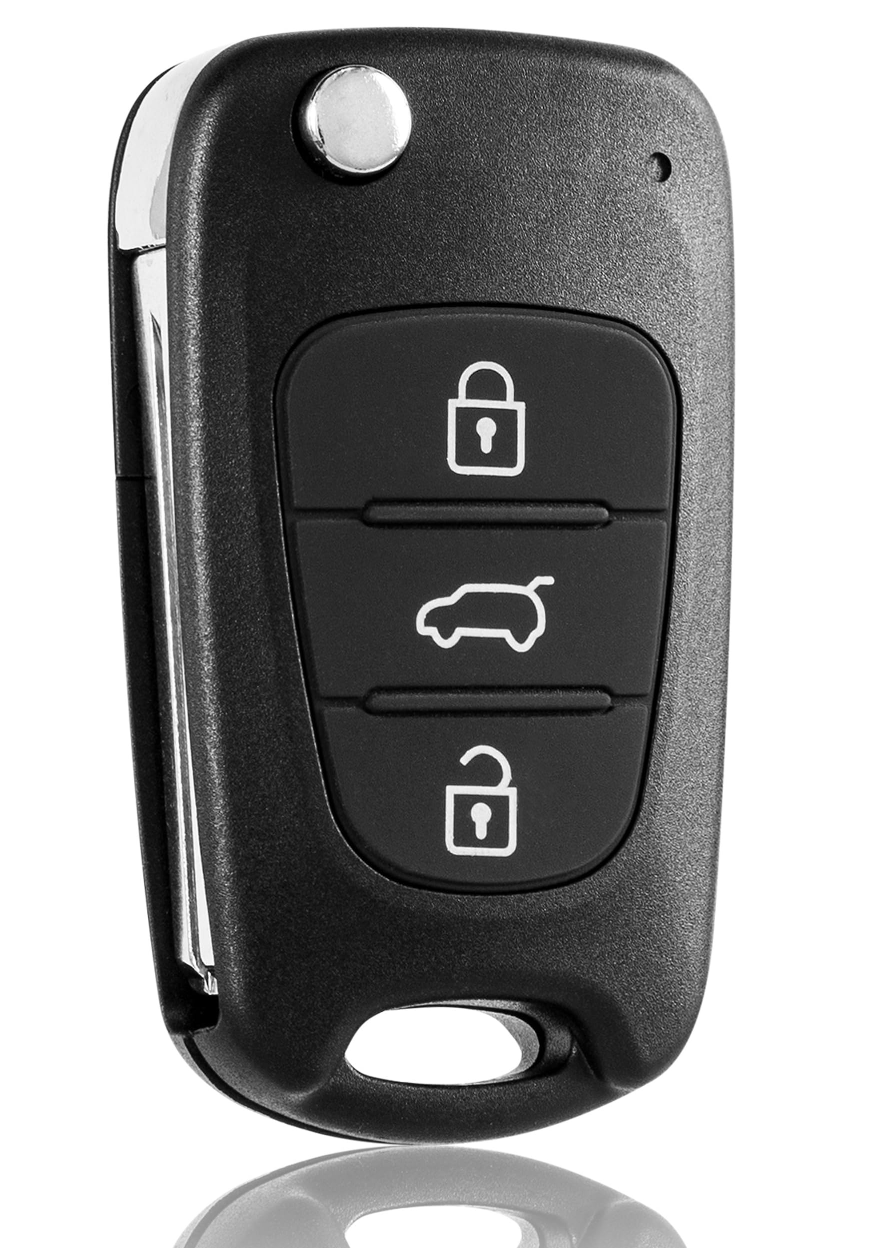 FINTERRY Car Key Fob Cover – Compatible with Hyundai i10 i20 i30 ix20 ix35 Elantra Veloster Tucson & Kia Rio Ceed Pro Ceed Carens Picanto Sorento Sportage Soul Venga – Replacement Key Shell Case