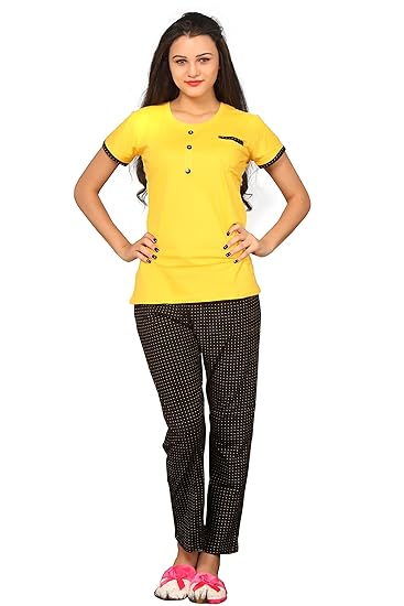 Women's Pure Cotton Printed Night Suit