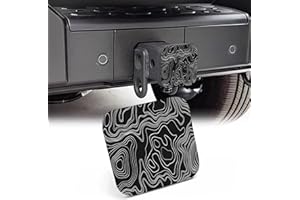 NITAHHHY 2" Trailer Hitch Cover,Vintage Heights Lines Map Rubber Towing Hitch Tube Cover Hitch for Men Women, Sturdy Receivers Plug Accessories for Pickups Trucks Cars