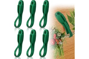 OXDFK 6 PCS Christmas Garland Hanger for Mantle Garland Hooks, Christmas Fireplace Stocking and Garland Hanger, Reusable Adhesive Wreath Hooks for Wreaths, Fireplace Mantle, Stairways Banister