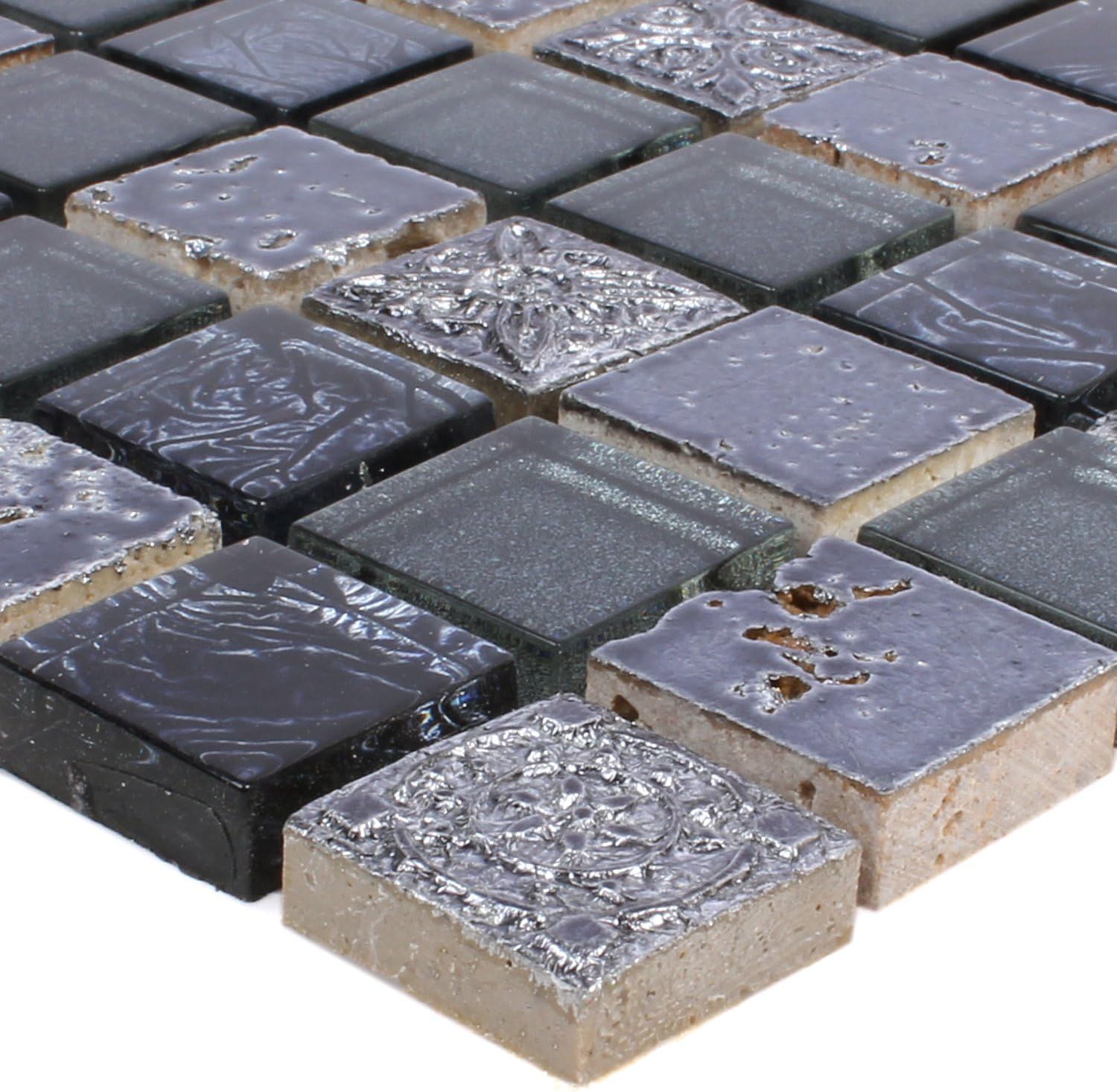 Glas Naturstein Mosaik Fliesen Maya Blue Baustoffe Fliesen Ayurvedanetworkbhu Com