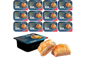 Assorted Walnut Baklava Pastry – 12 Single Serve Packs | Authentic Turkish Baklava Dessert | Individually Packaged Mediterran