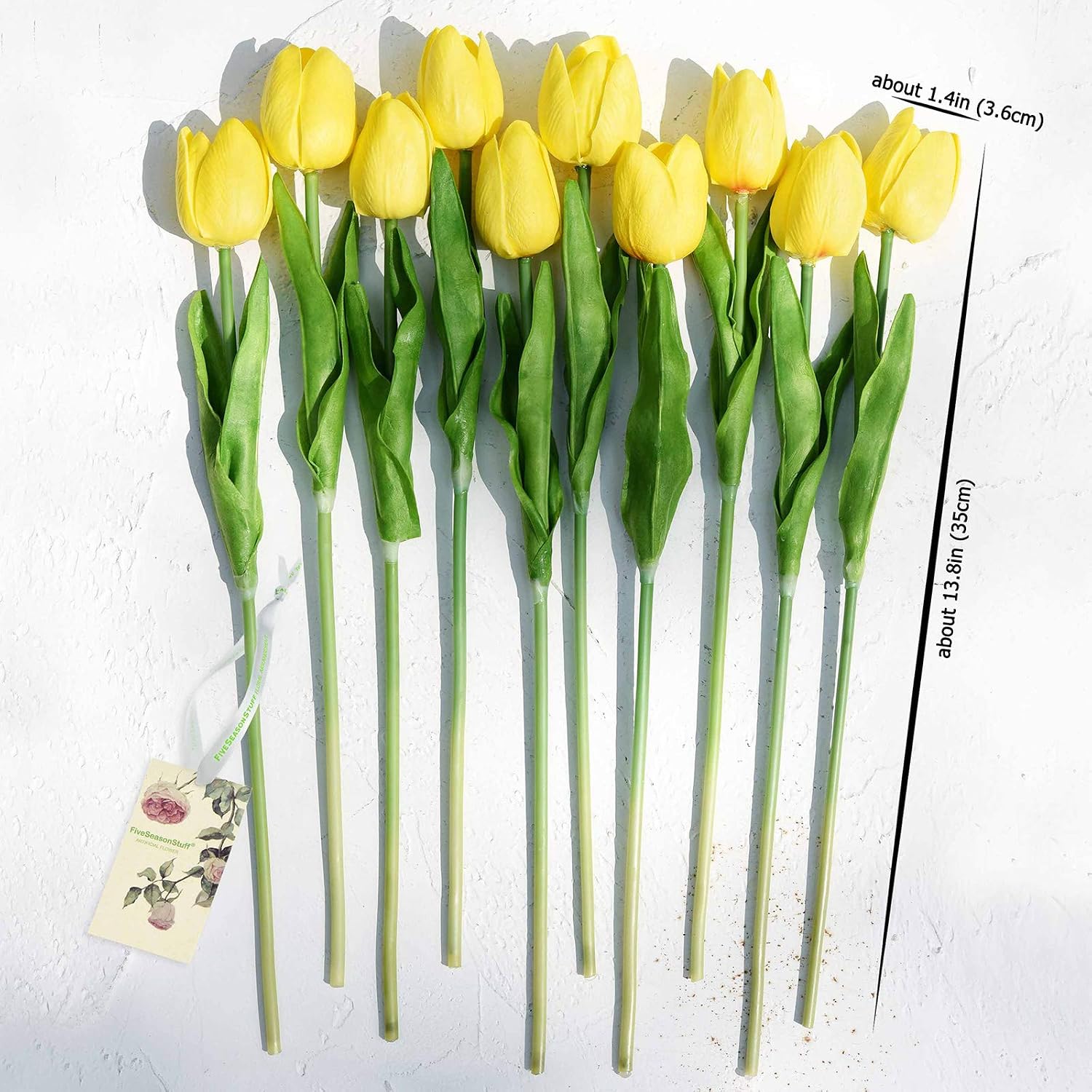 FiveSeasonStuff 10 Stems of Real Touch Tulip Artificial Flowers Bouquet, Perfect for Wedding Bridal, Party, Home, Holidays - Image 4