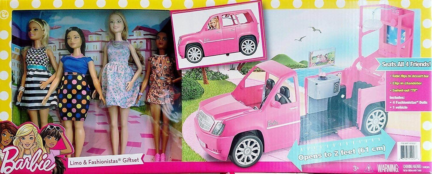 barbie limo 4 dolls