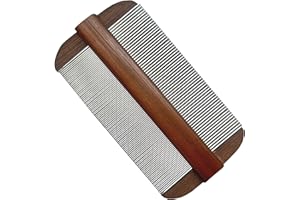 Vivificenca Extra Fine Stainless Steel Lice Comb Easy to Remove Nits and Eggs Reuseabe and Reliable Hair Lice Treatment Combs 4inches Different Double-Sided Needles for All Types Hair Useful