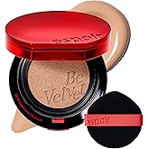 Espoir Be Velvet Cushion Foundation #27 Oat | Quick and Easy Coverage with Long-lasting Color by Zero Oxidation, Velvety Smooth Finish & Lightweight Formula, Vegan, Korean Makeup, 0.46 oz