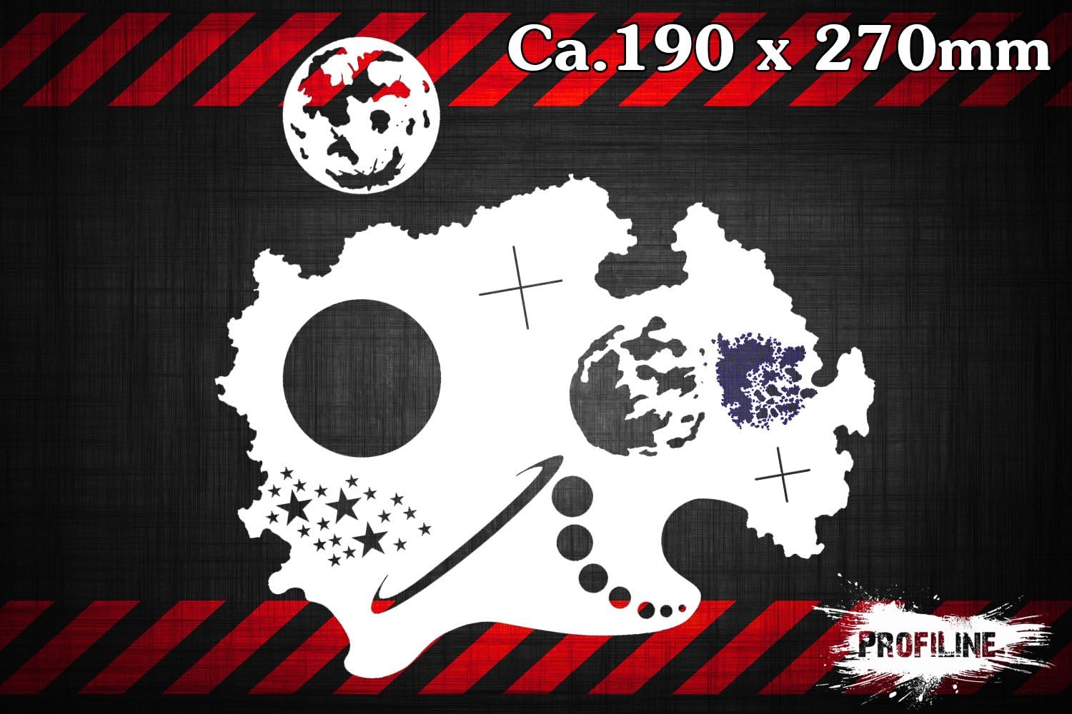 Professional Airbrush Stencil Space Design Stars, Moon Amazon