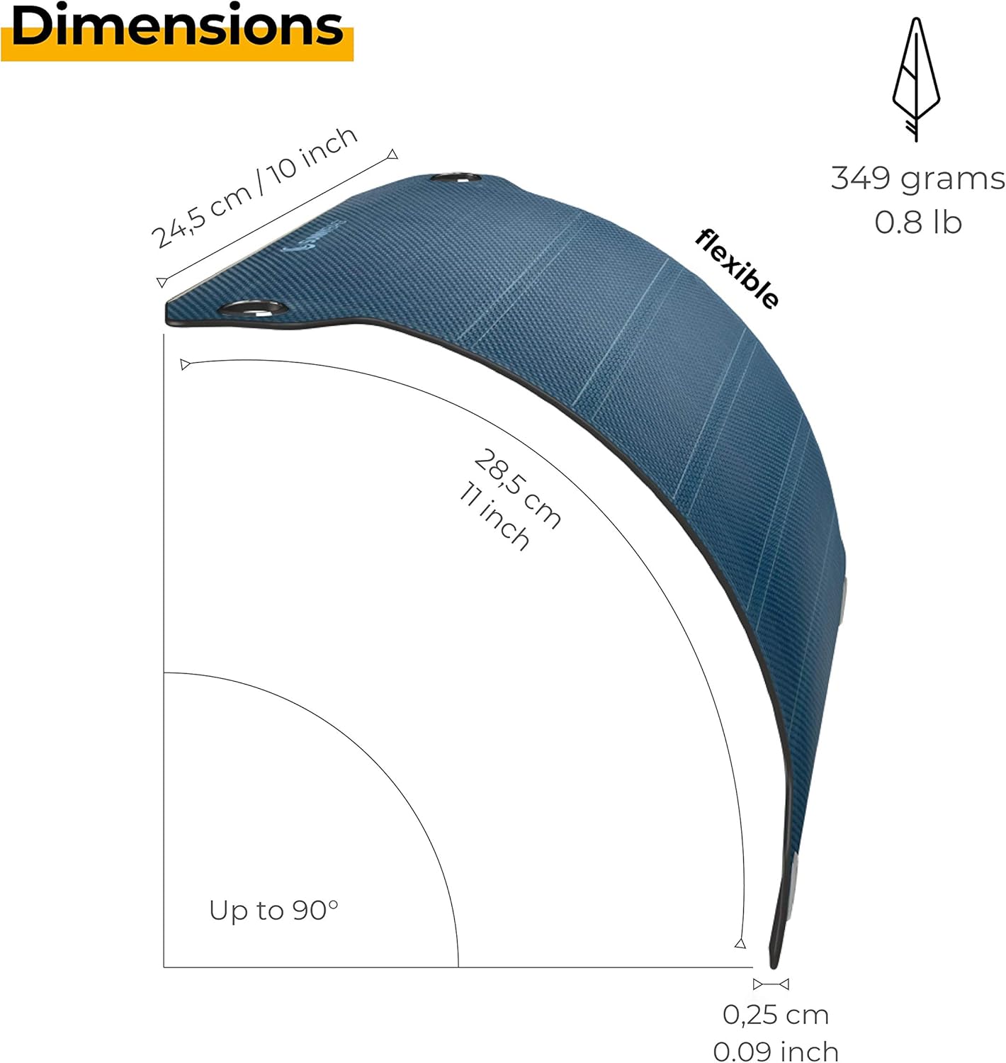 Amazon Com Sunnybag Leaf Pro Premium Outdoor Solar Charger 7 5 Watt Flexible Solar Panel Charger For Hiking And Camping Light Weight And Waterproof Fits On Any Hiking Backpack Incl Fastening Gear Electronics