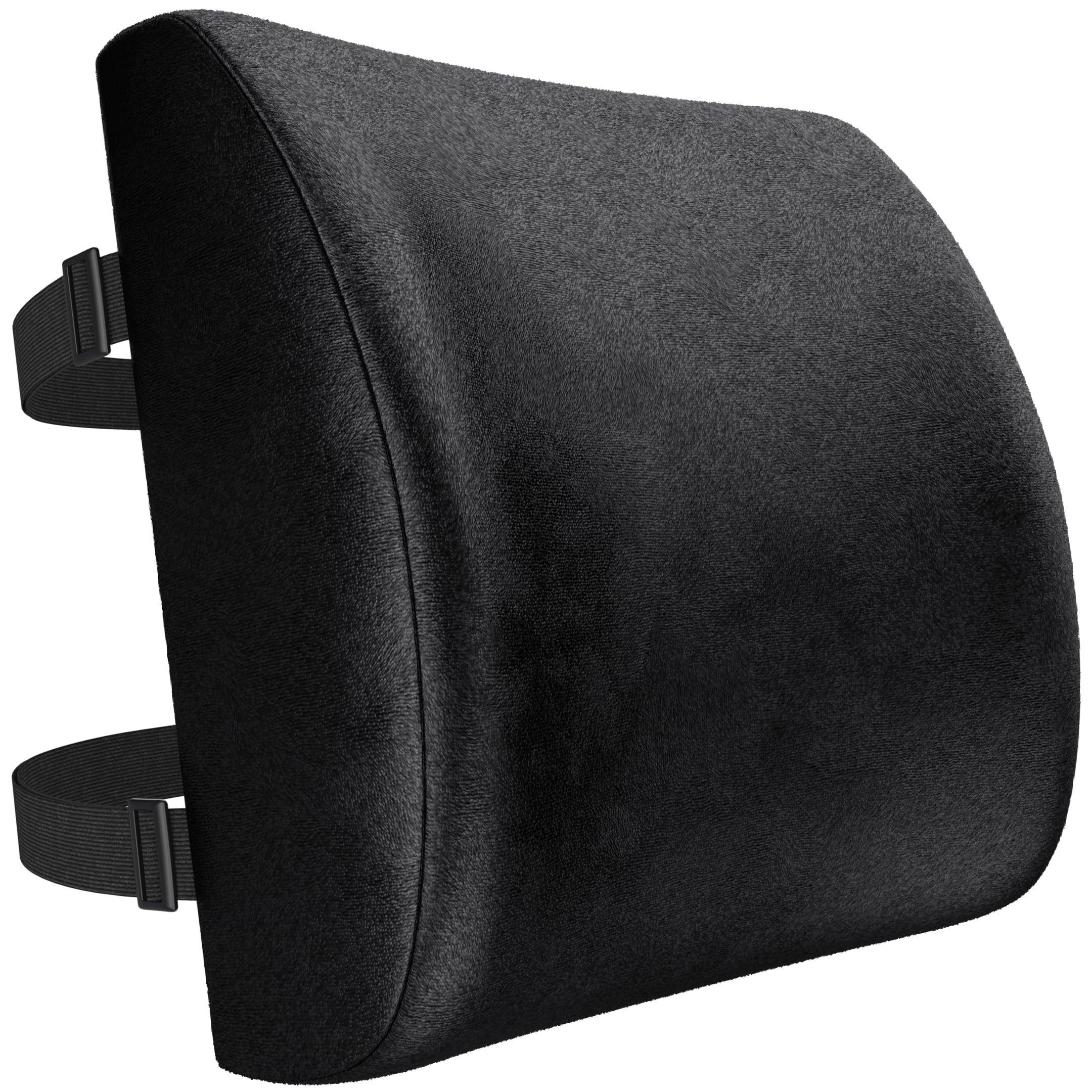 FORTEM Lumbar Support Cushion, Back Support for Office Chair and Car Seat, Back Rest for Gaming, Memory Foam Pillow, Desk Chair Cushion, Breathable & Washable Cover, Adjustable Straps