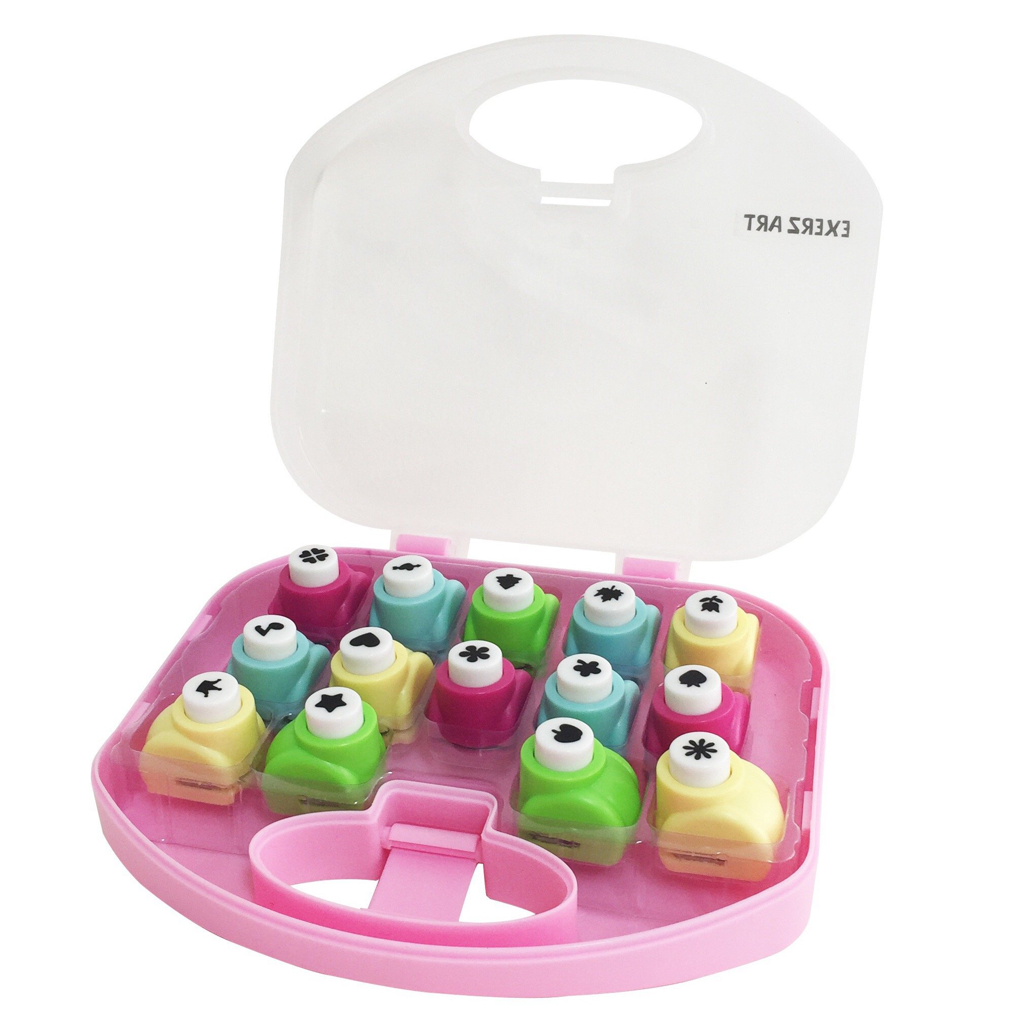 EXERZ Paper Punch 14pcs in a Box Children Art & Craft Paper Shaper, Scrapbook, Cards, Hobby, DIY, Photo Album
