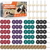 90-Piece Abrasive Buffing &amp; Polishing Wheel Set - 1/8" Shank, 1" (25mm) 80-800 Grit, 15 Wool Felt Buffing Wheels, Rotary Tool Polishing Kit for Metal, Jewelry, Wood, Glass