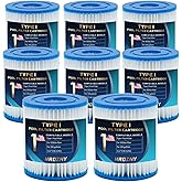 Hrozny Type I Pool Filter Cartridge,Pool Filter Cartridge Size 1 for 58093,for Summer Waves 300/330 Gal/h Filter Pumps(8 Pack)