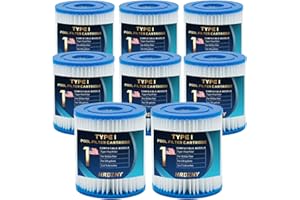 Hrozny Type I Pool Filter Cartridge,Pool Filter Cartridge Size 1 for 58093,for Summer Waves 300/330 Gal/h Filter Pumps(8 Pack)