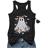Problem Solved Halloween Tank Tops for Women Bloody Splatter Graphic Shirts Halloween Casual Racerback Tops