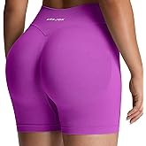 Aoxjox Seamless Biker Shorts for Women Impact Hidden Scrunch Low Waisted Athletic Yoga Short 3.5"/4.5"/5"/6"