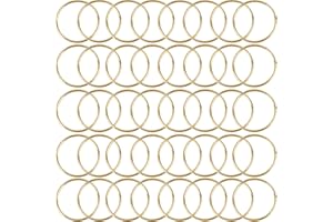 40Pcs Macrame Hoops Ring, BetterJonny 2 Inch Metal Craft Rings Hoops Gold Dream Catcher Rings Wreath Hoop Rings for Home Decorations DIY Crafts and Wall Hanging Crafts