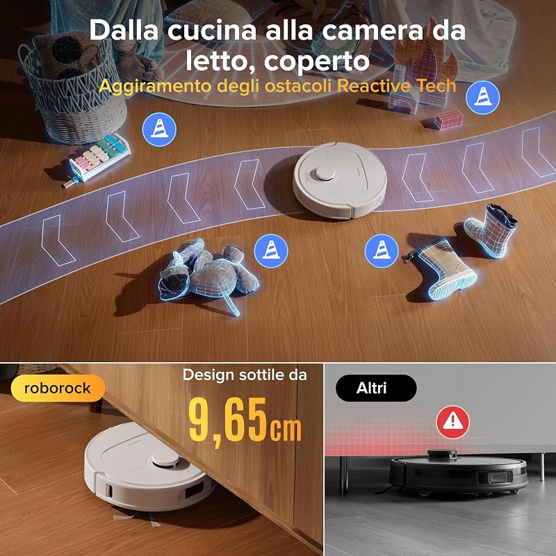 Qrevo S Pro Robot Aspirapolvere Lavapavimenti, Lavaggio Panno 75°C