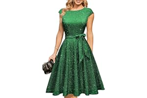 DRESSTELLS Women's Cocktail Dresses, Formal Wedding Guest Modest Church Vintage Holiday Party Evening Dress