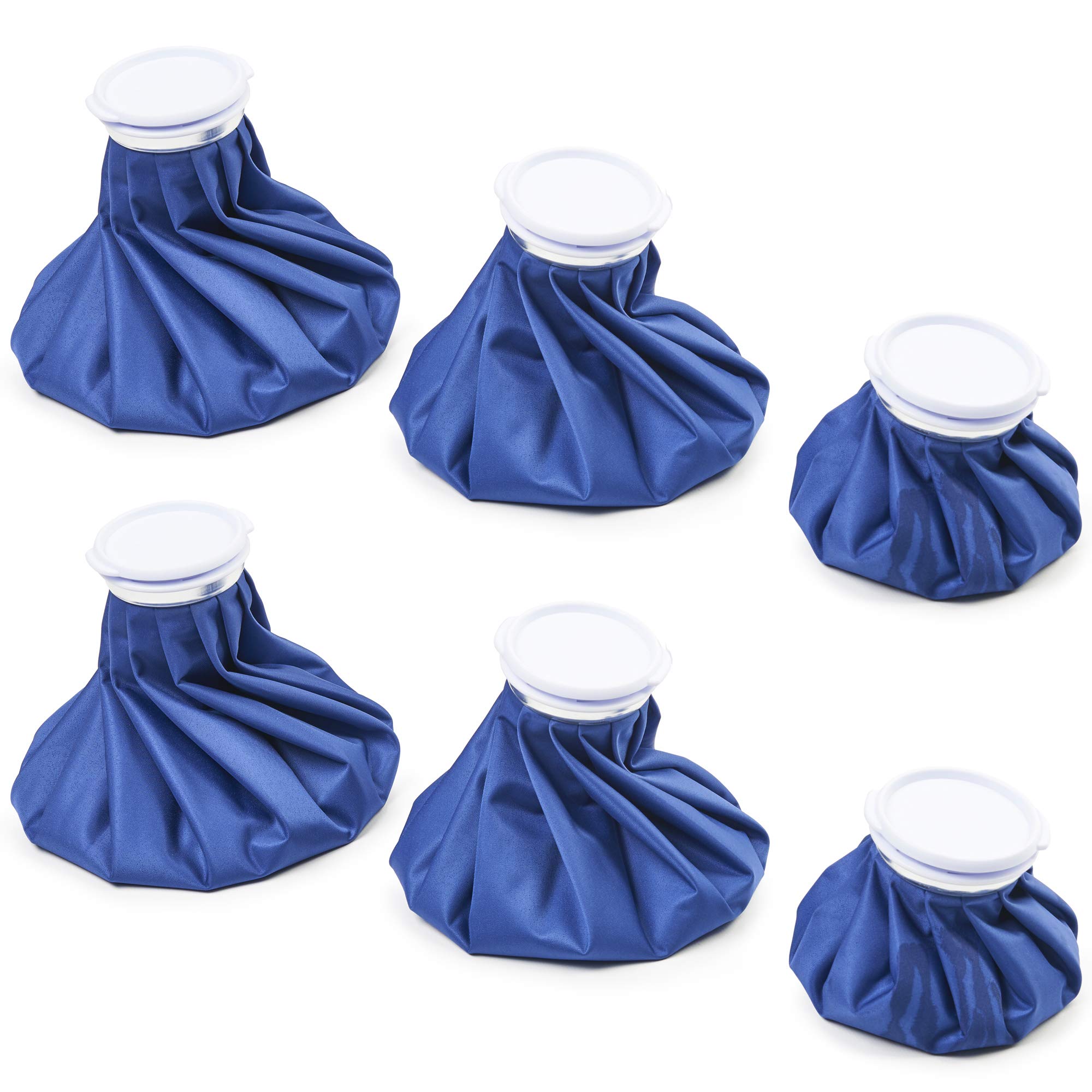 Bramble - 6 Hot & Cold Reusable Ice Pack Bags in 3 Sizes for Pain Injury Relief - 6" 9" 11"