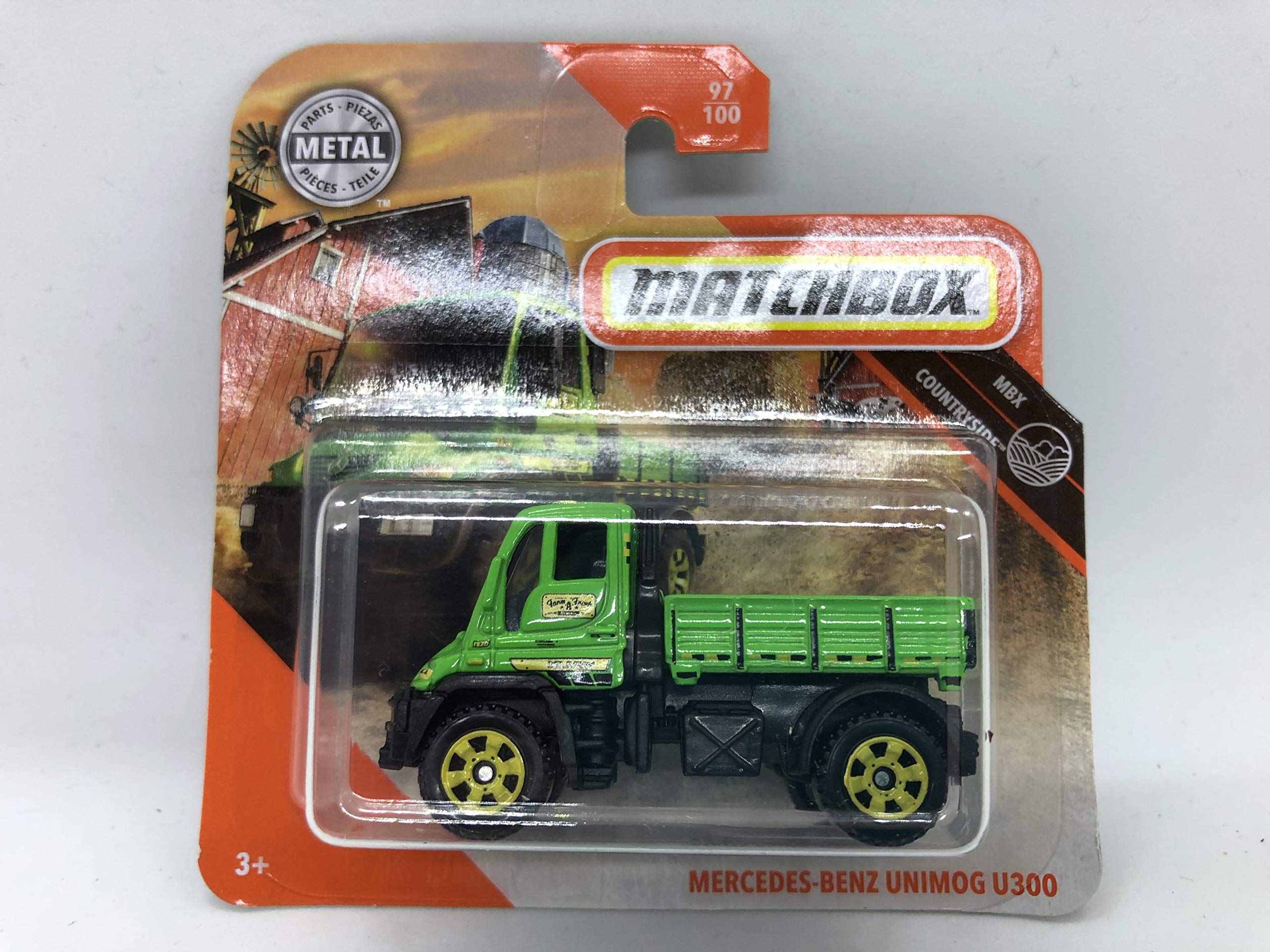 Matchbox Metal 97/100 Mercedes-Benz Unimog U300 Green (Short Card) MBX Countryside