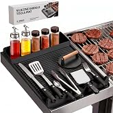 WZGUSXN Silicone Grill Mat for Blackstone Griddles, 1 Pack, Black Gift Box | 16 x 11.5 in Blackstone Silicone Mat with Drip-Catching Rim for Grill Accessories, BBQ Gifts for Men and Outdoor Cooking