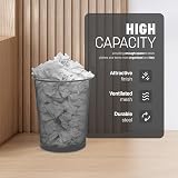 KEPLIN Round Trash Can 2 Pack Silver Non-slip Mesh Bins Modern Design view 3