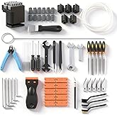 P1S 64PCS 3D Printer Tools Kit for Bambu Lab P1S/P1P/X1/X1C/X1E 3D Printer | Complete Maintenance Set With Nozzle Wipers, Silicone Socks, Clog Poke, Cleaning Needles, PTFE Tube, Scrapers and Files