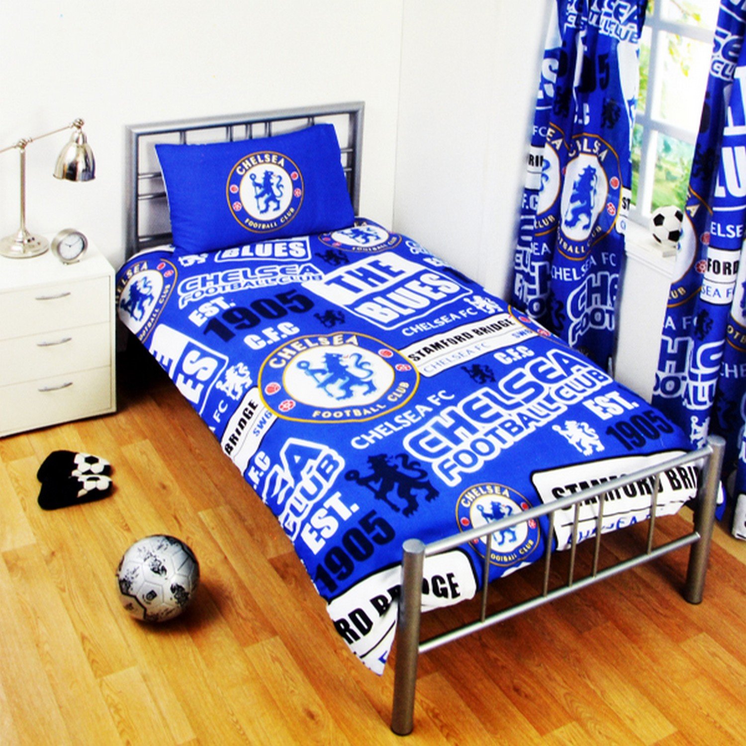 Chelsea FC Official Football Patch Kids Duvet Set, Cotton, Blue, Bed 90 — image 1