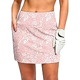 Women's Golf Skirts Skort 4 Side Pockets High Waisted Stretchy Tennis Skirt with Short Athletic Casual