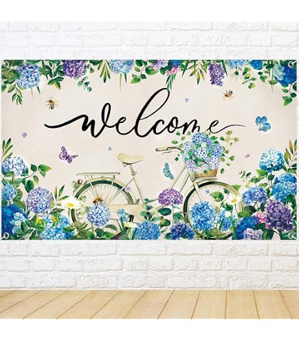 Loccor Fotohintergrund 'Welcome' Mehrsprachig – 2,1x1,5 M, Polyester, Für Fotos & Dekoration
