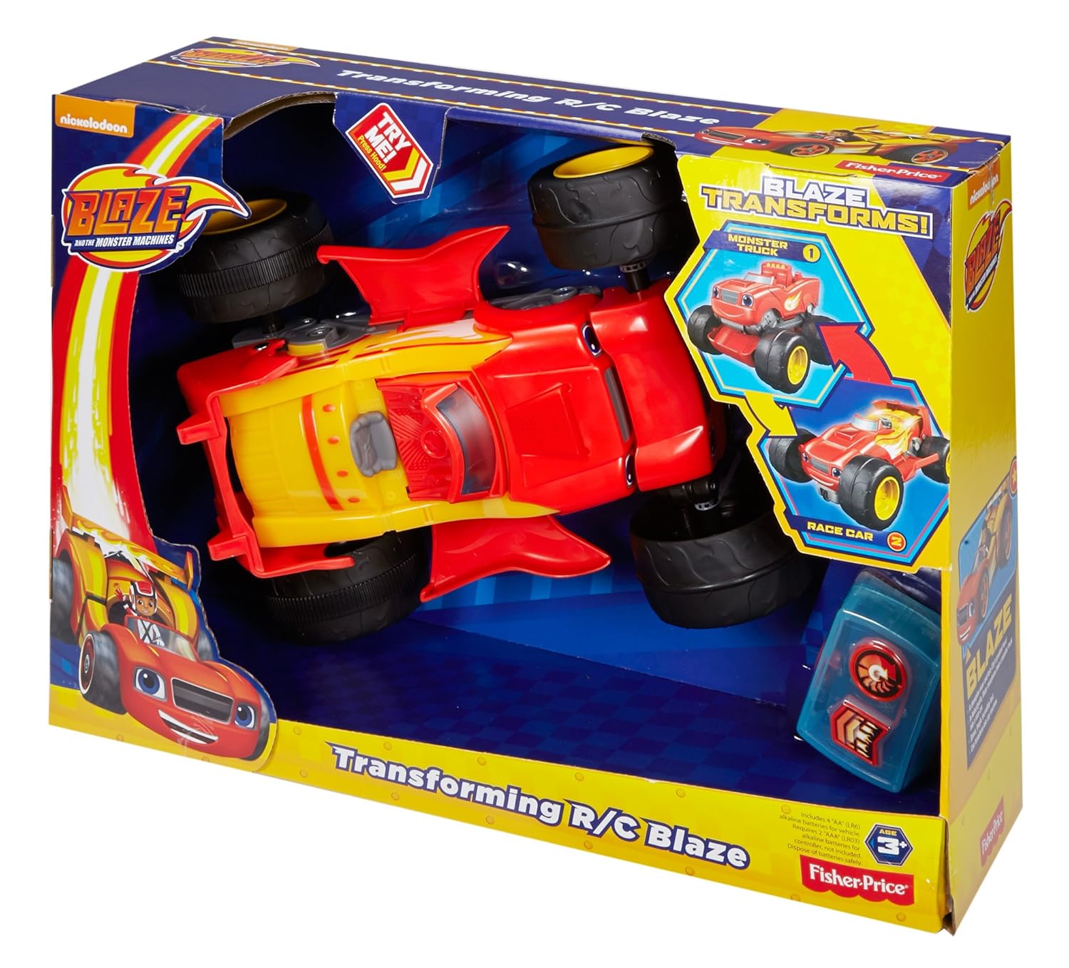 RC Car Toy Blaze Monster Truck Machines Transforming Fisher Price New