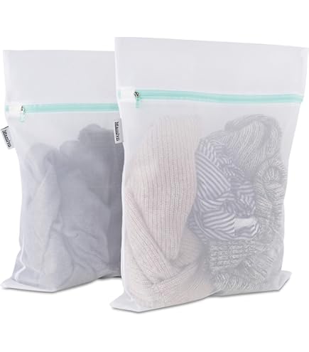 Lot De 8 Sacs à Linge En Maille Filet Avec Fermeture éclair, 2XL+ 2L