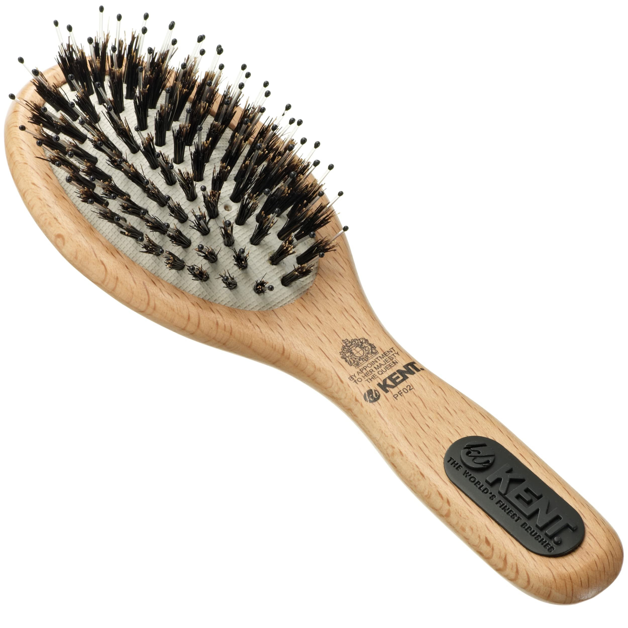 Kent Brushes Perfect for Smoothing Travel Brush - Mixed Bristle Travel Hairbrush - Ideal for Detangling and Smoothing On the Go - for Fine to Medium Hair