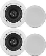 Pyle 6.5” Ceiling Wall Mount Speakers 200W Peak 70Hz-20kHz 2-Way