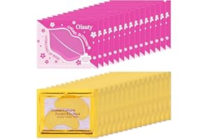 EAKROO 30 Pairs Lip Mask and Under Eye Patches, Crystal Collagen Eye Mask for Puffy Eyes, Effectively Nourishes Eye Masks Skincare, Cheer Gifts, Lip Mask Bulk, Stocking Stuffers, Party Favors, Bulk Gifts