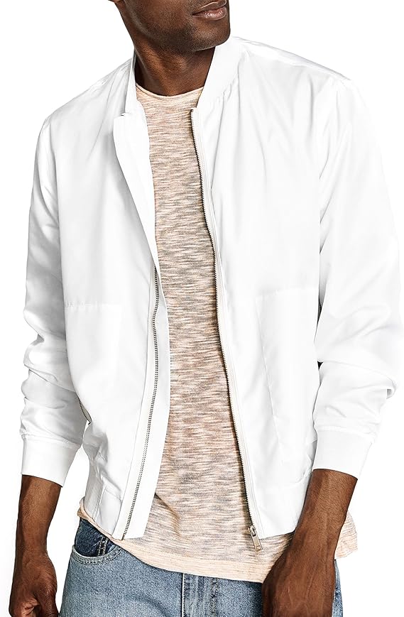 Zara Men White lightweight jacket 2753/358 (XLarge) Amazon.ca