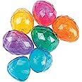 Fun Express Diamond Plastic Easter Eggs - Sparkling 12 Easter Eggs, Elevate your Easter Egg Hunt Experience with Plastic Diamond Egg - Roomy Delights, Big Surprises Await & Stress-Free Easter Fun