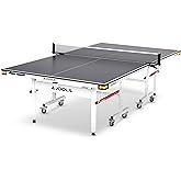 JOOLA Rally TL Professional MDF Indoor Ping Pong Table w/Quick Clamp Table Tennis Net &amp; Post Set - 10 Minute Easy Assembly - Corner Ball Holders - Tournament Quality - Includes Playback Mode