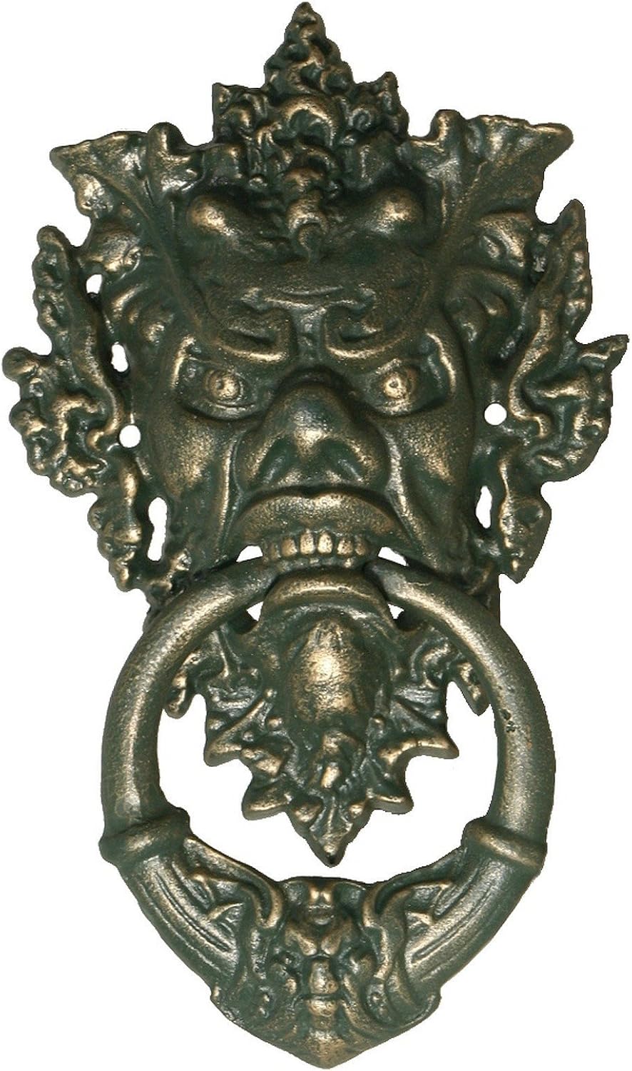 Door knocker, devil, grotesque, gothic antique design, scary, beautiful