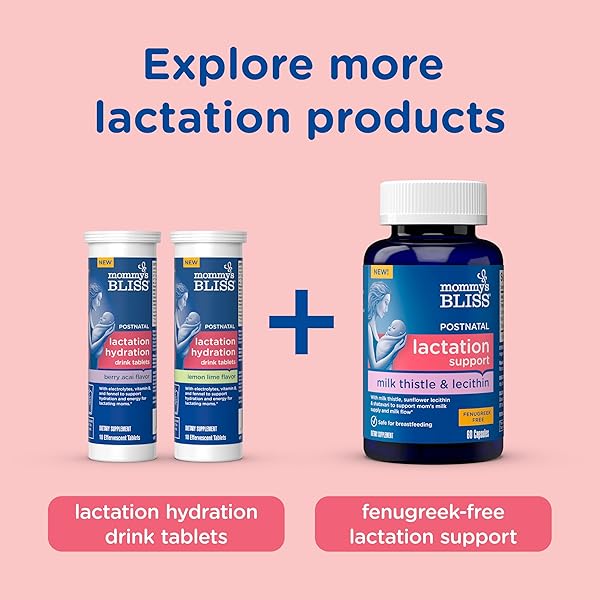 MOMMY’S BLISS POSTNATAL LACTATION SUPPORT SUPPLEMENT WITH PROBIOTICS: SUPPORT BREASTFEEDING MILK SUPPLY WITH FENUGREEK, BLESSED & MILK THISTLE, POSTPARTUM IMMUNE HEALTH WHILE NURSING (60 SERVINGS)