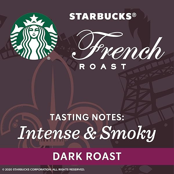 STARBUCKS DARK ROAST WHOLE BEAN COFFEE — FRENCH ROAST — 100% ARABICA — 1 BAG (12 OZ.)