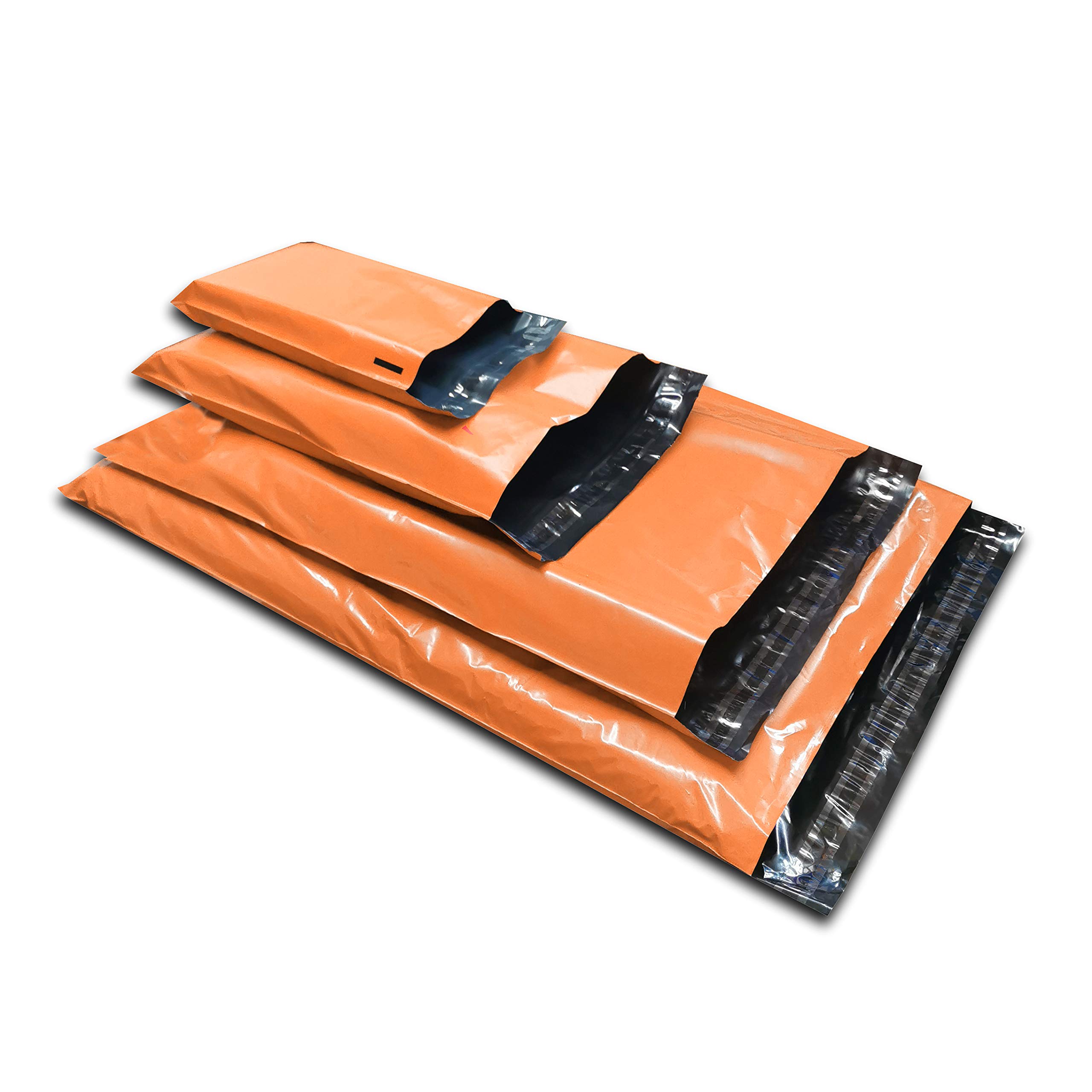 ODL Packaging 50 x Orange Coloured Plastic Mailing Bags