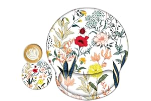 ToLuLu Mouse Pad Wrist Rest Support Gel, Ergonomic Mouse Pads with Non Slip PU Base, Mouse Wrist Rest Pad for Laptop Computer Home Office Working Gaming Pain Relief, Summer Flowers