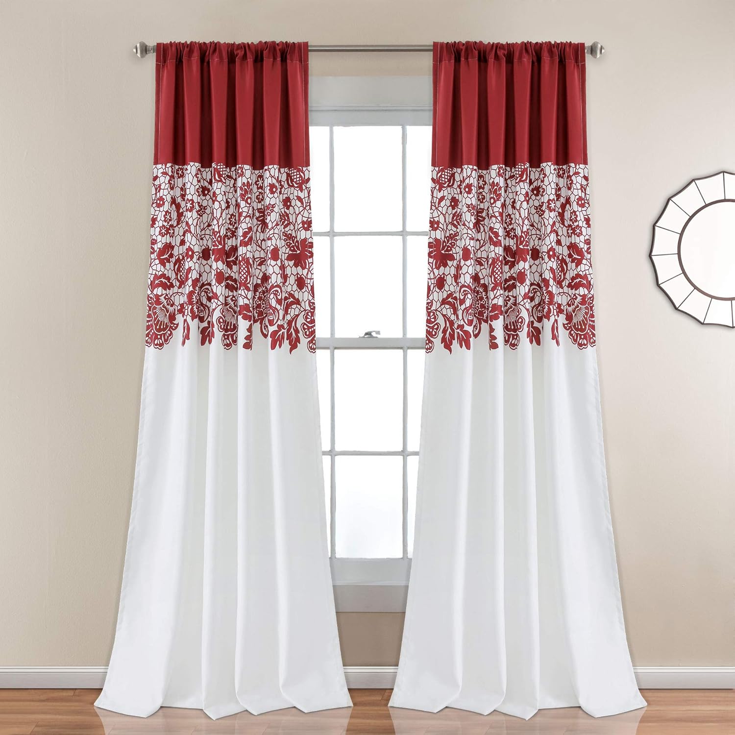 Lush Decor Estate Garden Print Curtains Room Darkening