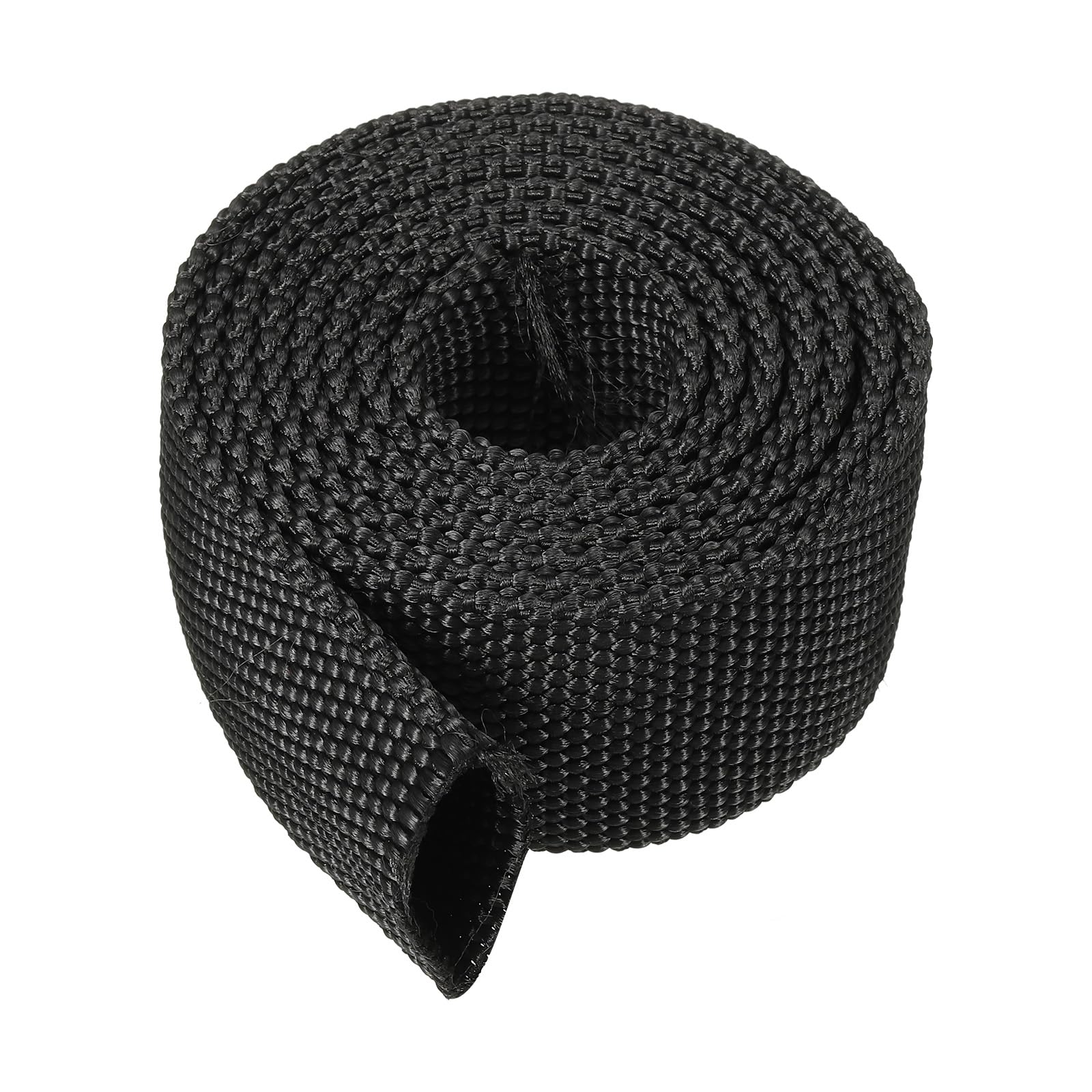 PATIKIL 0.7" Dia 3.3FT Nylon Protective Hose Sleeve, Cable Cover Sheath Protection for Welding Tig Torch Hydraulic Hose, Black